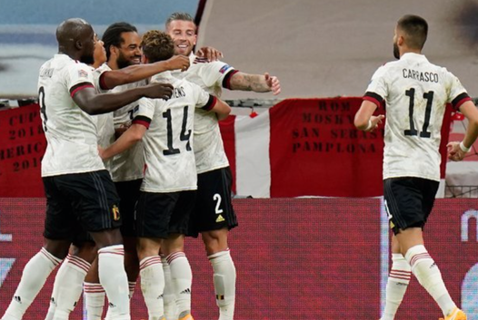 欧国联-比利时2-0战胜丹麦 默滕斯传射建功