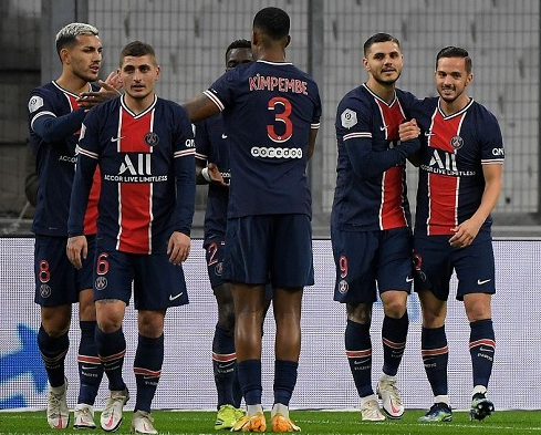 法甲-巴黎2-0胜十人马赛 天使伤退姆巴佩二弟建功