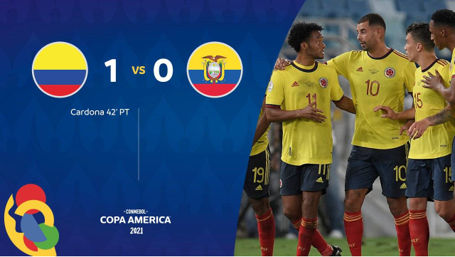 美洲杯-夸德拉多战术任意球 哥伦比亚1-0厄瓜多尔