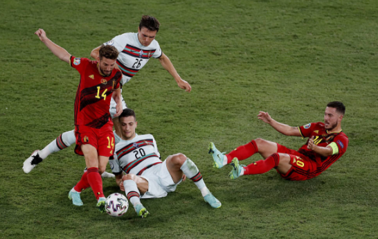 欧洲杯-比利时1-0淘汰葡萄牙晋级8强 小阿扎尔一击制胜