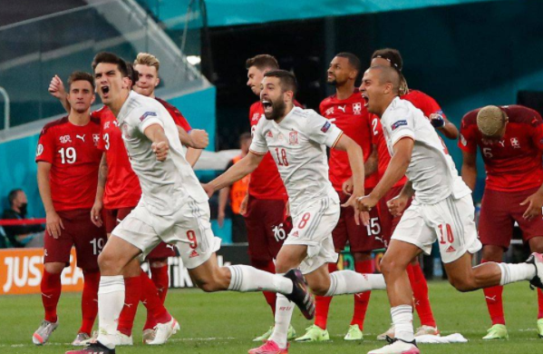 欧洲杯-点球大战瑞士三度罚失 西班牙4-2瑞士 晋级半决赛 