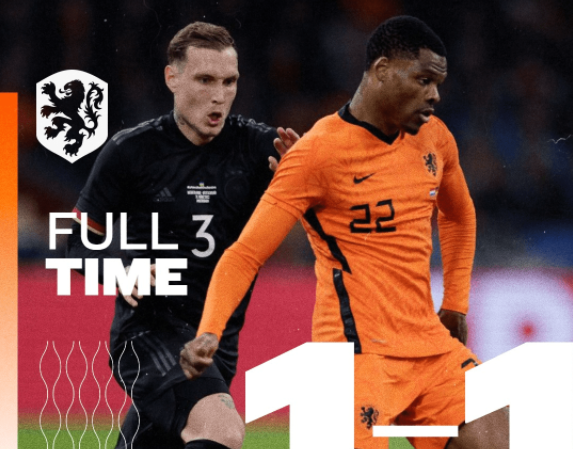 热身赛-穆勒破门贝尔温爆射建功 荷兰1-1战平德国 