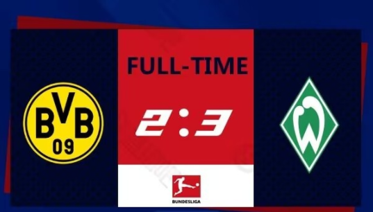 德甲-多特2-3遭不莱梅大逆转 最后6分钟连丢三球