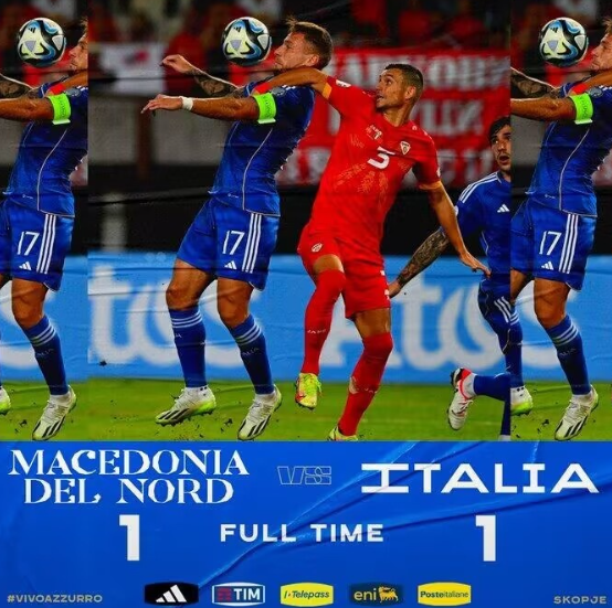 欧预赛-因莫比莱破门巴尔迪任意球绝平 意大利1-1战平北马其顿