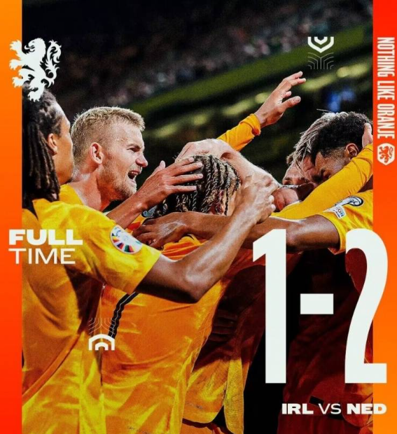 欧预赛-加克波点射韦霍斯特破门范迪克送点 荷兰2-1战胜爱尔兰