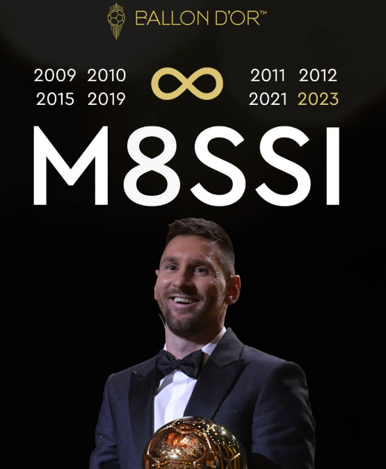 实至名归！梅西荣膺2023年金球奖 生涯第8次获奖刷新纪录