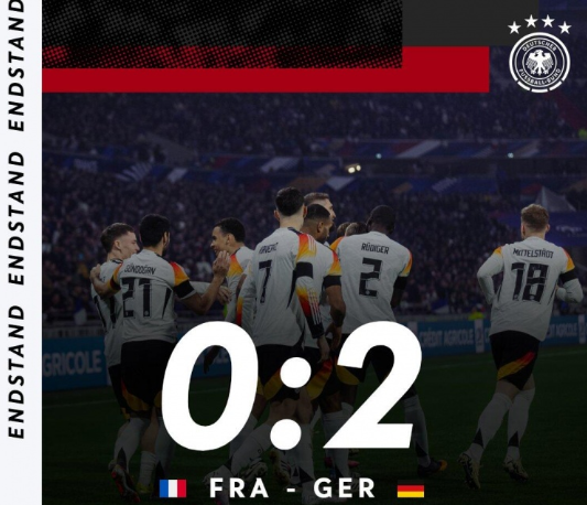 友谊赛-德国2-0完胜法国 维尔茨开场7秒世界波+策动克罗斯回归送助攻