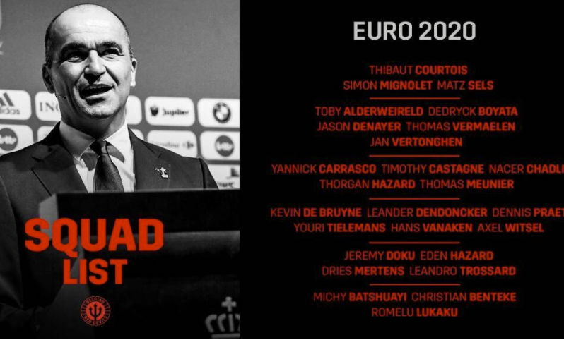 欧洲杯-比利时大名单出炉！阿扎尔卢卡库领衔前中超旧将入选