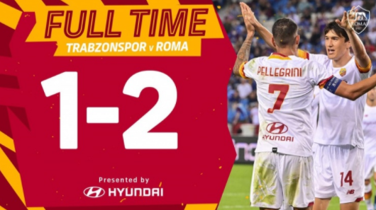 欧会杯附加赛-罗马2-1战胜特拉布宗 佩莱格里尼破门肖穆罗多夫建功