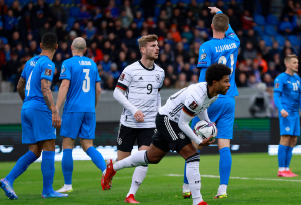 世预赛-萨内传射格纳布里维尔纳建功 德国4-0冰岛 