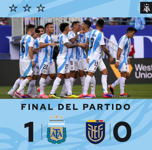 友谊赛-阿根廷1-0厄瓜多尔 迪马利亚破门+中框 梅西56分钟替补登场