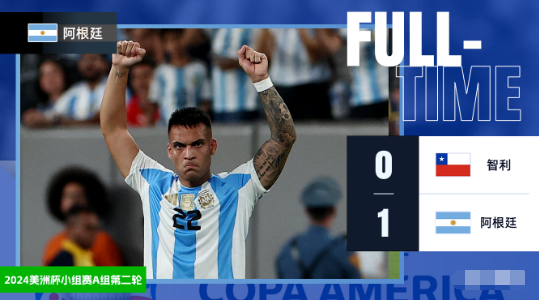 美洲杯-劳塔罗替补绝杀 阿根廷1-0智利提前出线
